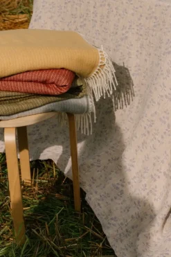 Lapuan Kankurit Lepo filt, 135 x 180 cm, vit - oker