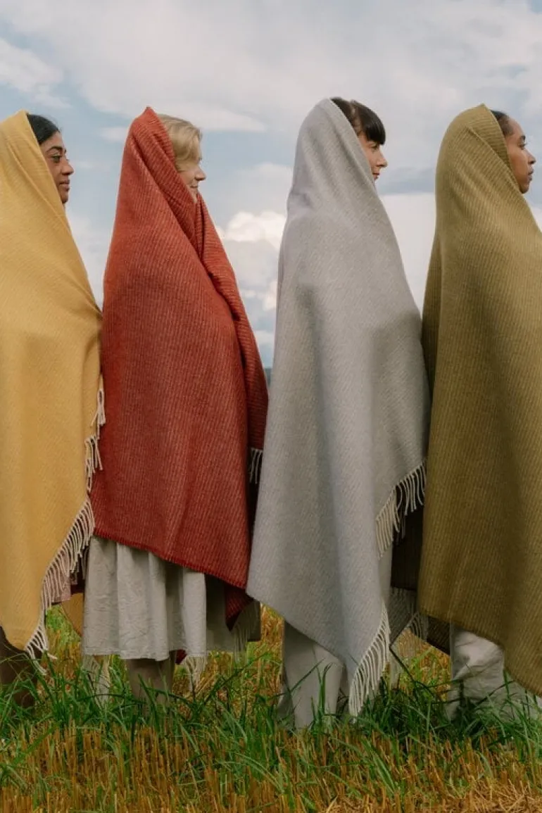 Lapuan Kankurit Lepo filt, 135 x 180 cm, vit - grå