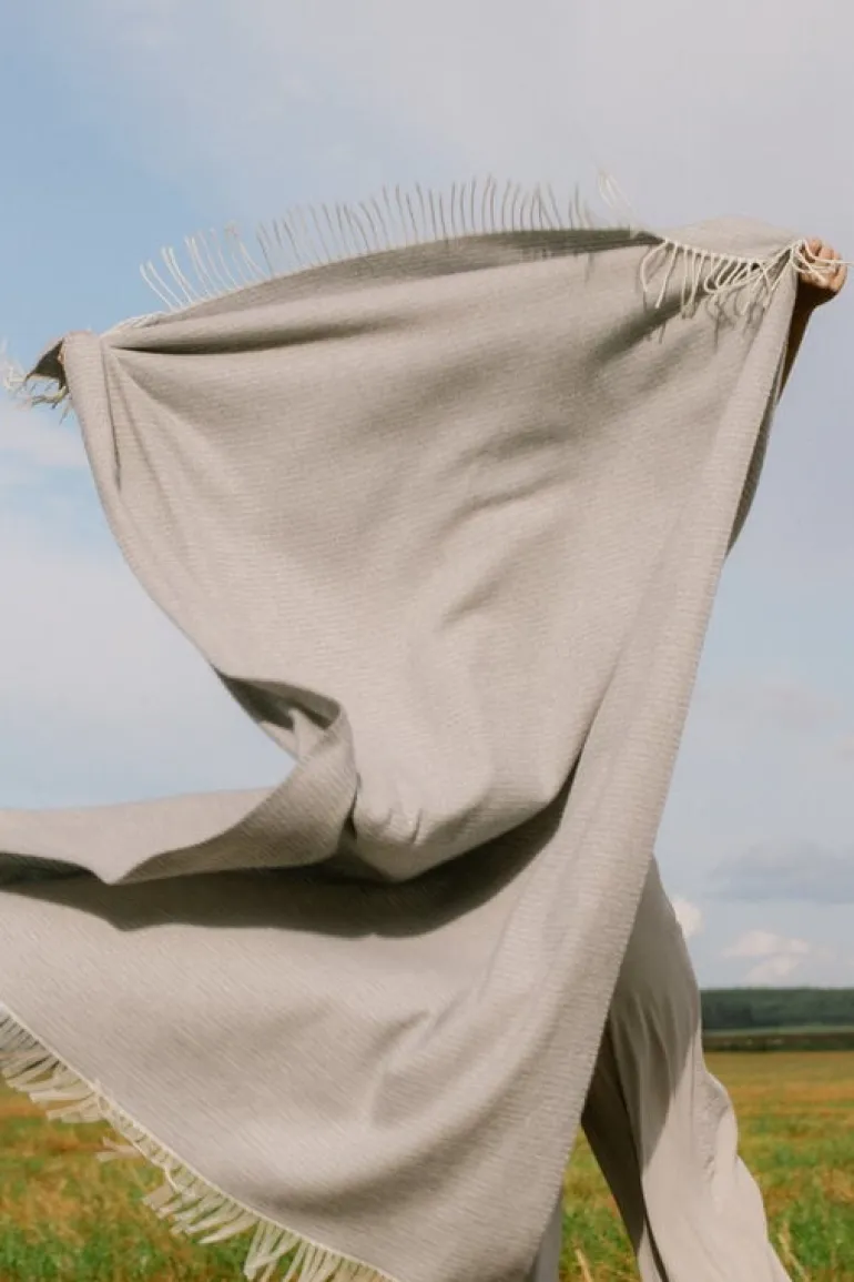 Lapuan Kankurit Lepo filt, 135 x 180 cm, vit - grå