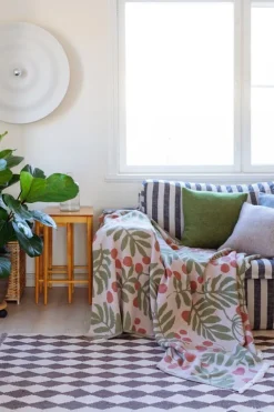 Lapuan Kankurit Pihapuu filt, 135 x 180 cm, beige - kanel - oliv