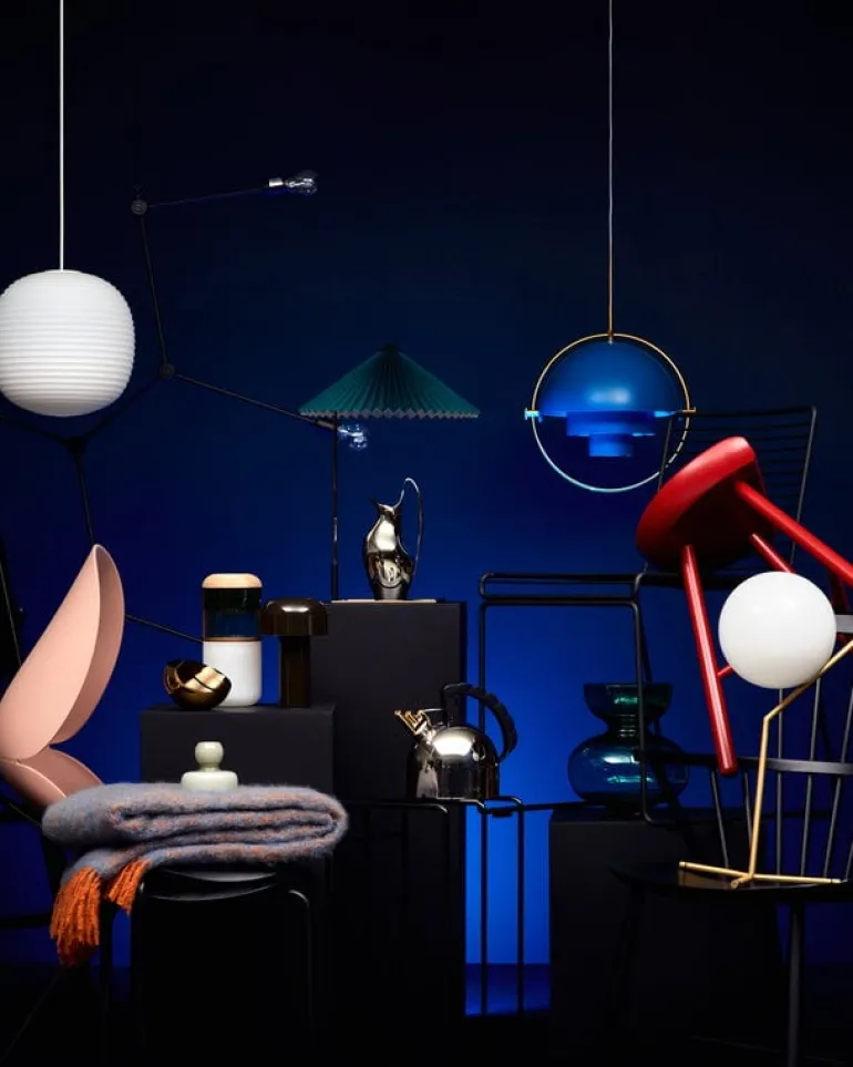 Lapuan Kankurit Revontuli mohairfilt, rost - blå denim