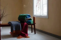 Lapuan Kankurit Revontuli mohairfilt, rost - blå denim