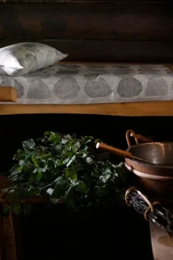 Lapuan Kankurit Sade sittunderlag för bastu 46 x 60 cm, vitt - grått