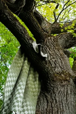 Lapuan Kankurit Shakki pläd, beige - oliv - vit