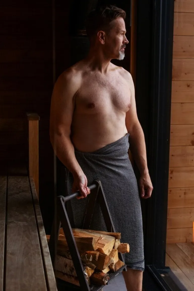 Lapuan Kankurit Terva jättestor handduk, svart - multi - grå