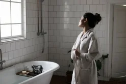 Lapuan Kankurit Terva morgonrock, vit - linne