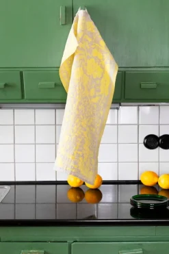 Lapuan Kankurit Villiyrtit handduk, gul - linne