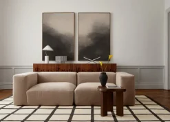 LAYERED Avenue Checked matta, svart - vit