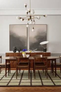 LAYERED Avenue Checked matta, oliv