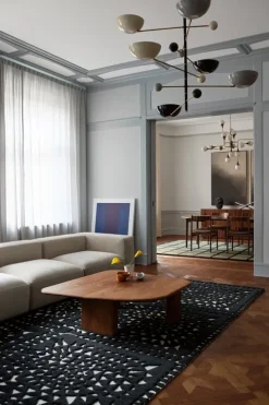 LAYERED Avenue Checked matta, oliv