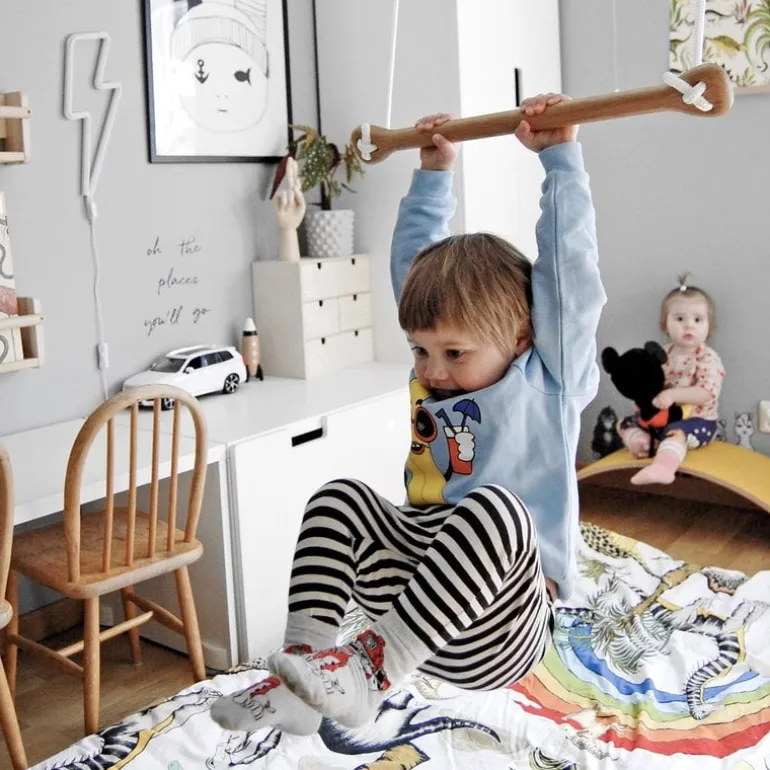 Lillagunga Bone Trapets, vit - grå rep