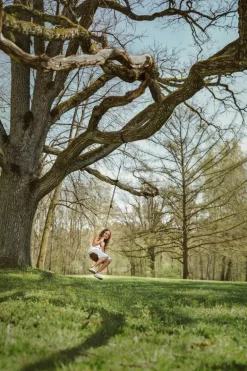 Lillagunga Disco Outdoor gunga, valnöt - svart