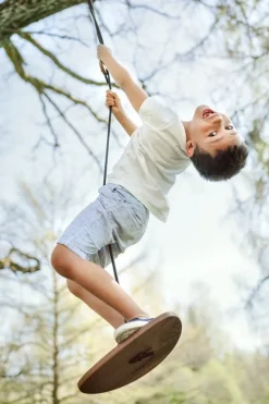 Lillagunga Disco Outdoor gunga, valnöt - svart