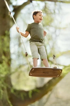 Lillagunga Lillagunga Classic Outdoor gunga, valnöt - svart