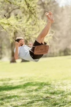 Lillagunga Lillagunga Classic Outdoor gunga, valnöt - svart