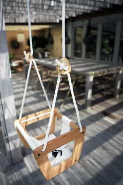 Lillagunga Lillagunga Toddler gunga, ek - vit sits och vitt rep