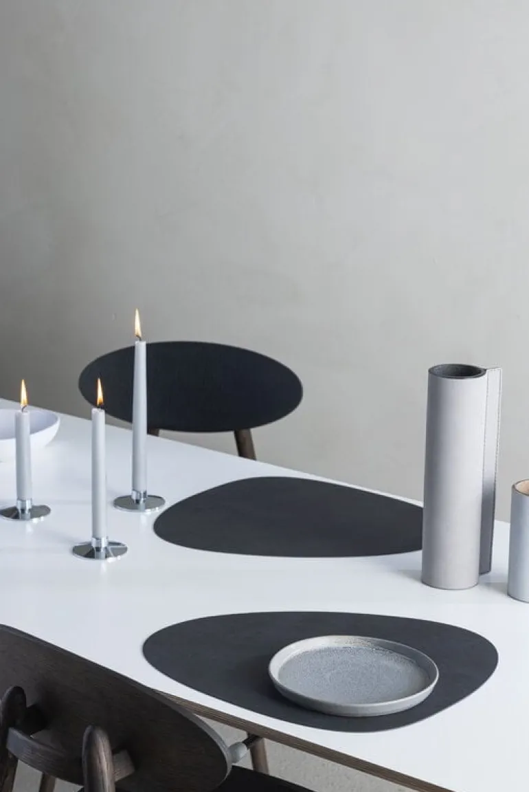 Lind DNA Curve bordstablett, 37 x 44 cm, svart Nupo-läder