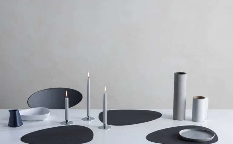 Lind DNA Curve bordstablett, 37 x 44 cm, svart Nupo-läder