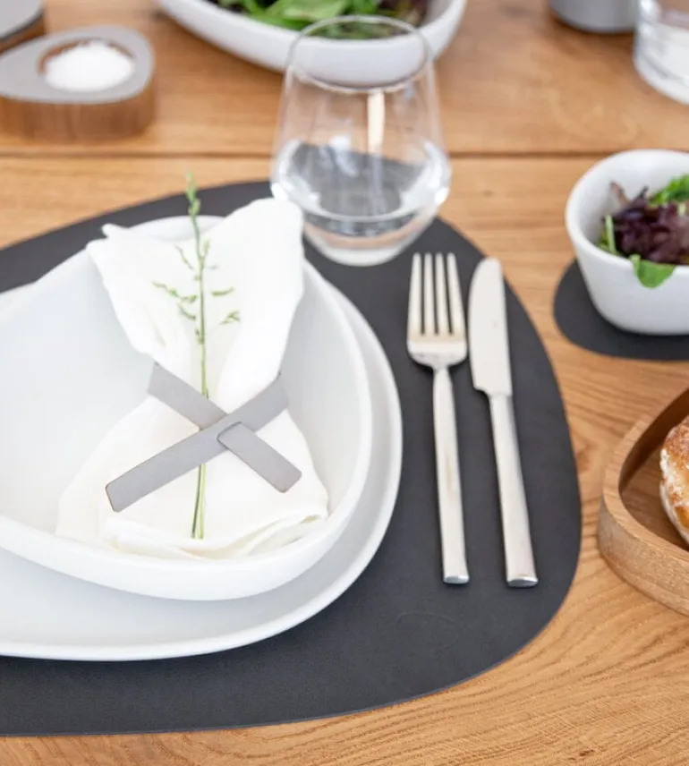 Lind DNA Curve bordstablett, 37 x 44 cm, svart Nupo-läder