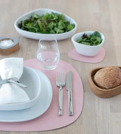 Lind DNA Curve bordstablett, 37 x 44 cm, rosenrött Nupo-läder