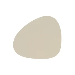 Lind DNA Curve glasunderlägg, gräddvitt Serene-läder