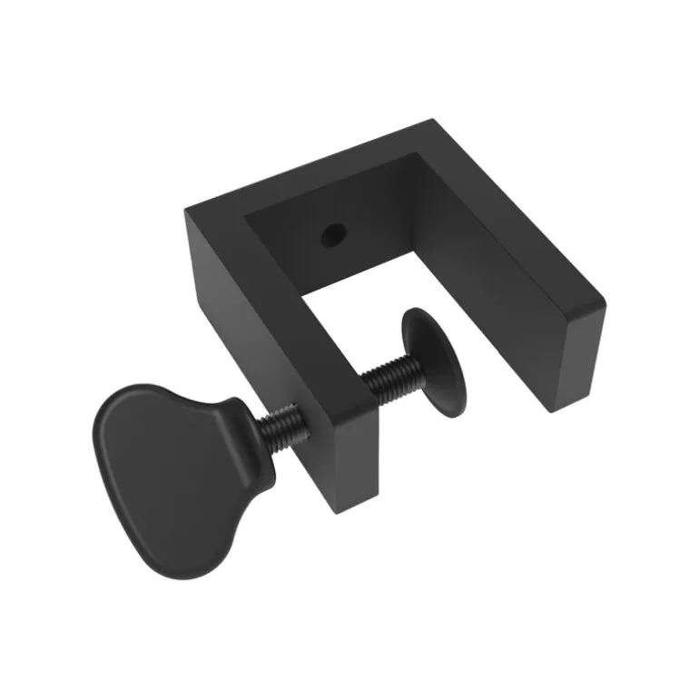 Lintex Edge bordsskärm, frontmonterad, mörkgrå - svart