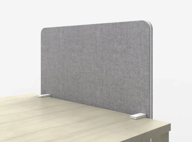 Lintex Edge bordsskärm, frontmonterad, grå - vit