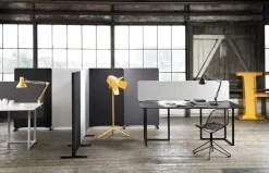 Lintex Edge bordsskärm, toppmonterad, grå - vit