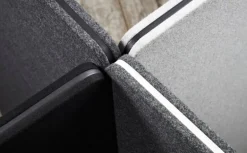 Lintex Edge golvskärm, mörkgrå - svart