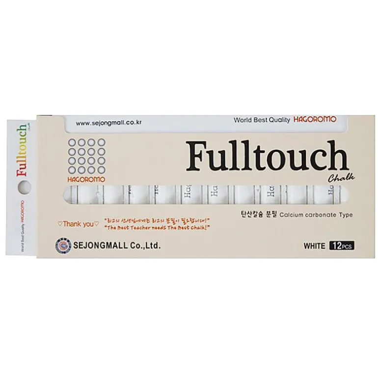 Lintex Hagoromo Fulltouch krita, 12 st låda, vit
