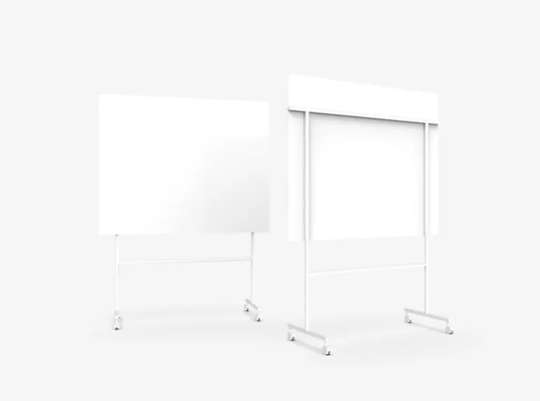 Lintex Mono Silk Mobile glastavla, 150,7 x 196 cm, vit