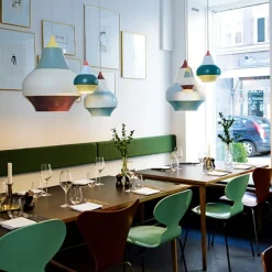 Louis Poulsen Cirque pendellampa, 38 cm, kopparfärgad ovandel