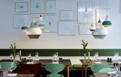 Louis Poulsen Cirque pendellampa, 15 cm, gul ovandel