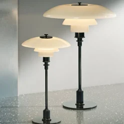 Louis Poulsen PH 3½–2½ bordslampa, metalliserad svart