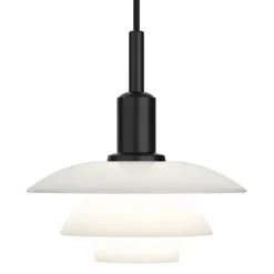 Louis Poulsen PH 3/3 hänglampa, svart - opalglas