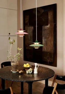 Louis Poulsen PH 5 Mini pendellampa, rosenröd