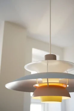 Louis Poulsen PH 5 Pastels taklampa, ostron - blå - ros