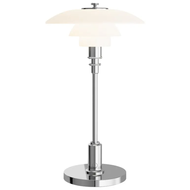 Louis Poulsen PH 2/1 Portable bordslampa, glansförkromad