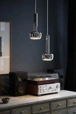 Louis Poulsen VL 56 pendellampa, polerat krom