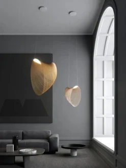 Luceplan Illan hänglampa, 60 cm, björk