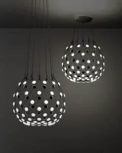 Luceplan Mesh taklampa, 55 cm, svart