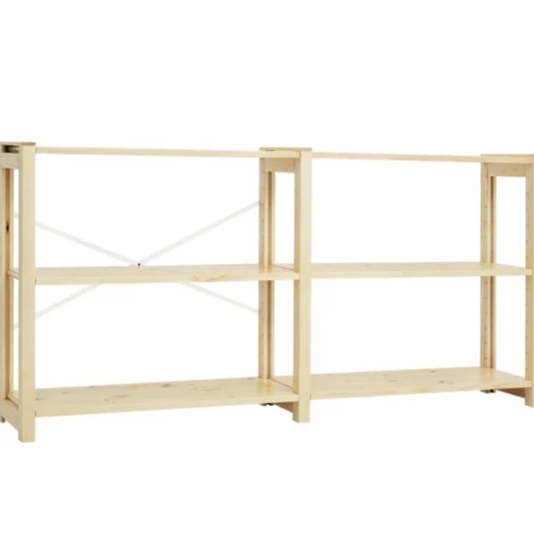 Lundia Classic öppen hylla, bred, natur