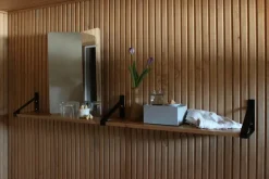 Lundia Classic vägg hylla, 2 st, svart - brun