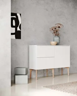 Lundia Fuuga sideboard, 128 cm, vitt - ek