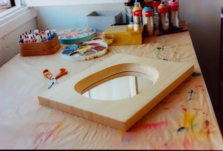 Lundia Knot, väggspegel, furu