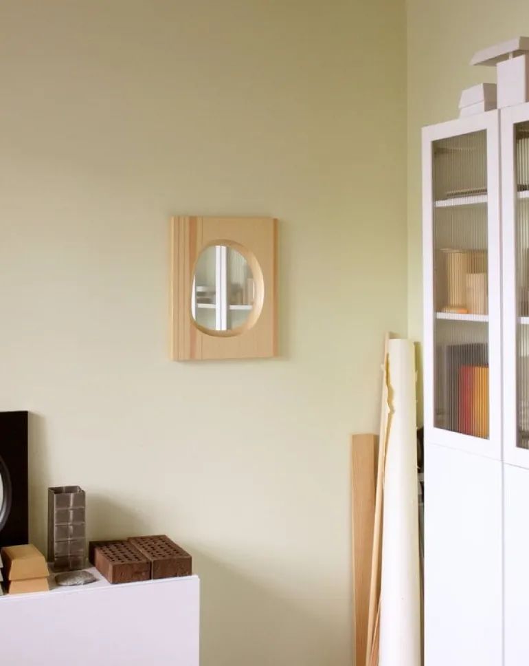 Lundia Knot, väggspegel, furu