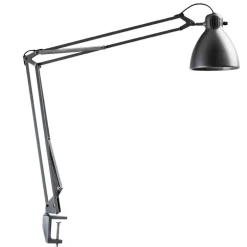Luxo L-1 LED skrivbordslampa, aluminiumgrå