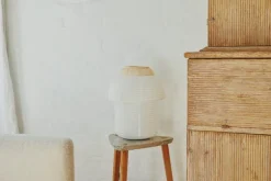 Made By Hand Papier Double bordslampa, 30 cm, ljusgul