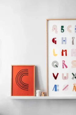MADO Alphabet Spaghetti poster, 50 x 70 cm, flerfärgad