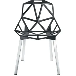 Magis Chair One, antracit, ben i polerad aluminium